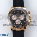 Daytona 126515 RG Clean 1:1 Best Edition Black Ceramic Bezel Black Stick Dial on Oysterflex Strap SH4131