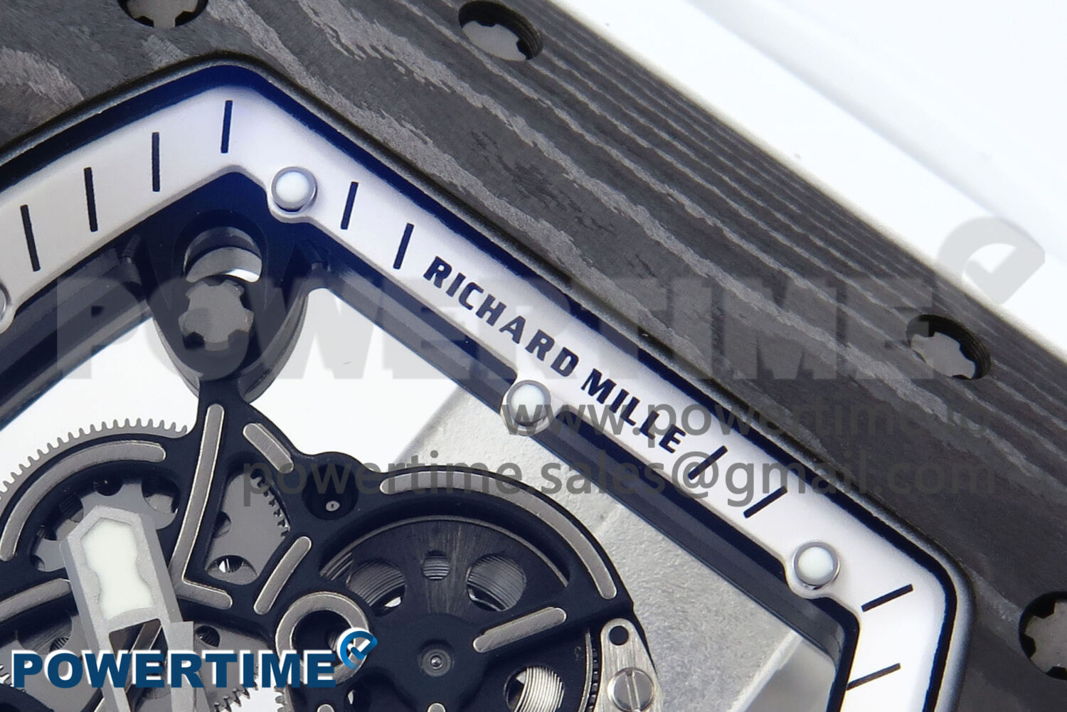 RM055 NTPT APSF 1:1 Best Edition White Bezel White Crown on Rubber Strap RMUL2 Super Clone - Image 4