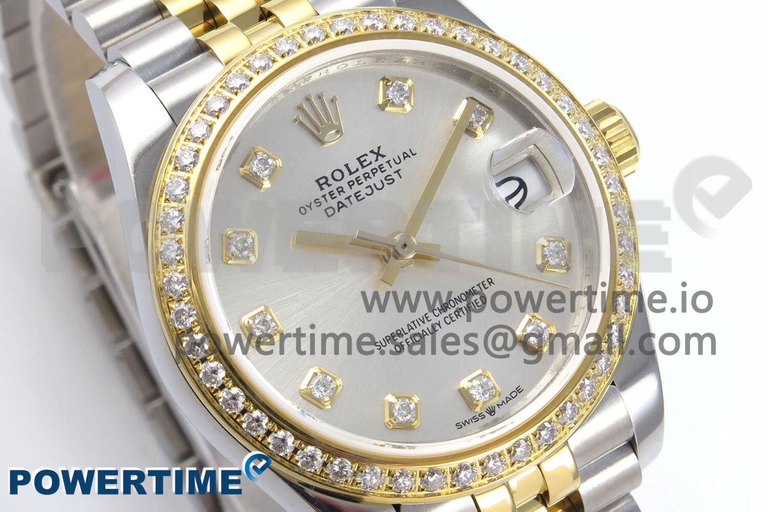 DateJust 31 278383RBR ARF 1:1 Best Edition 904L Steel Silver Diamonds Dial on SS/YG Jubilee Bracelet HZ2236 - Image 2