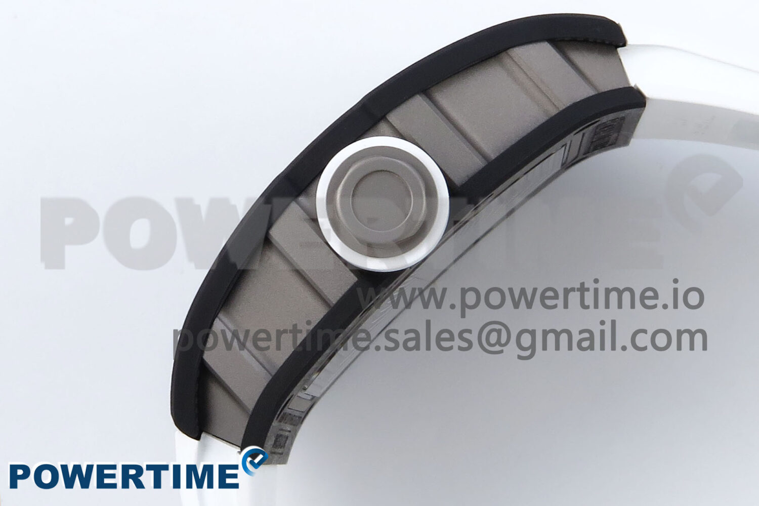 RM055 NTPT APSF 1:1 Best Edition White Bezel White Crown on Rubber Strap RMUL2 Super Clone - Image 6