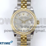DateJust 31 278383RBR ARF 1:1 Best Edition 904L Steel Silver Diamonds Dial on SS/YG Jubilee Bracelet HZ2236