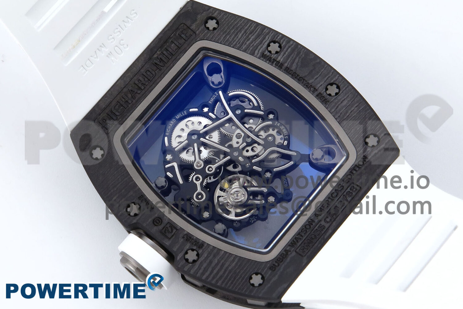 RM055 NTPT APSF 1:1 Best Edition White Bezel White Crown on Rubber Strap RMUL2 Super Clone - Image 8