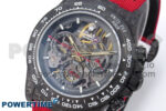 Daytona Diw 40mm N6F 1:1 Best Edition Gray Skeleton Dial Red Nylon Strap DD4801 - Image 3