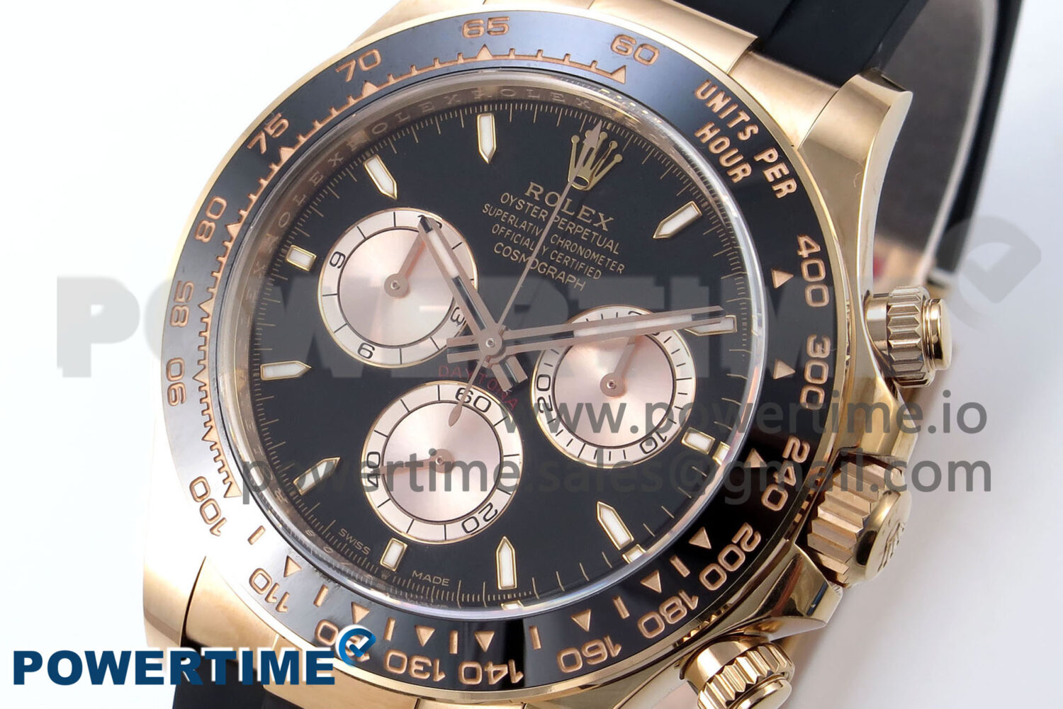 Daytona 126515 RG Clean 1:1 Best Edition Black Ceramic Bezel Black Stick Dial on Oysterflex Strap SH4131 - Image 3
