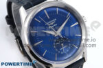 Flagship Heritage Moonphase SS APSF 1:1 Best Edition Blue Dial on Blue Leather Strap A2892 - Image 2
