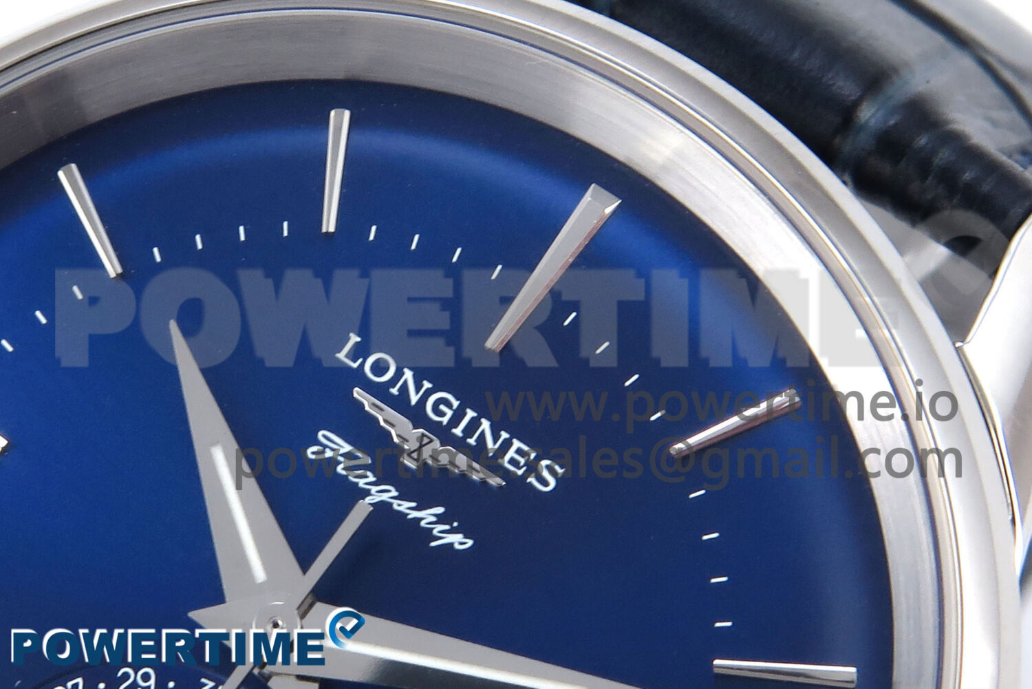 Flagship Heritage Moonphase SS APSF 1:1 Best Edition Blue Dial on Blue Leather Strap A2892 - Image 4