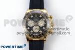Daytona 126518 YG Clean 1:1 Best Edition 904L Black/YG Diamond Dial on Oysterflex Rubber Strap SH4131