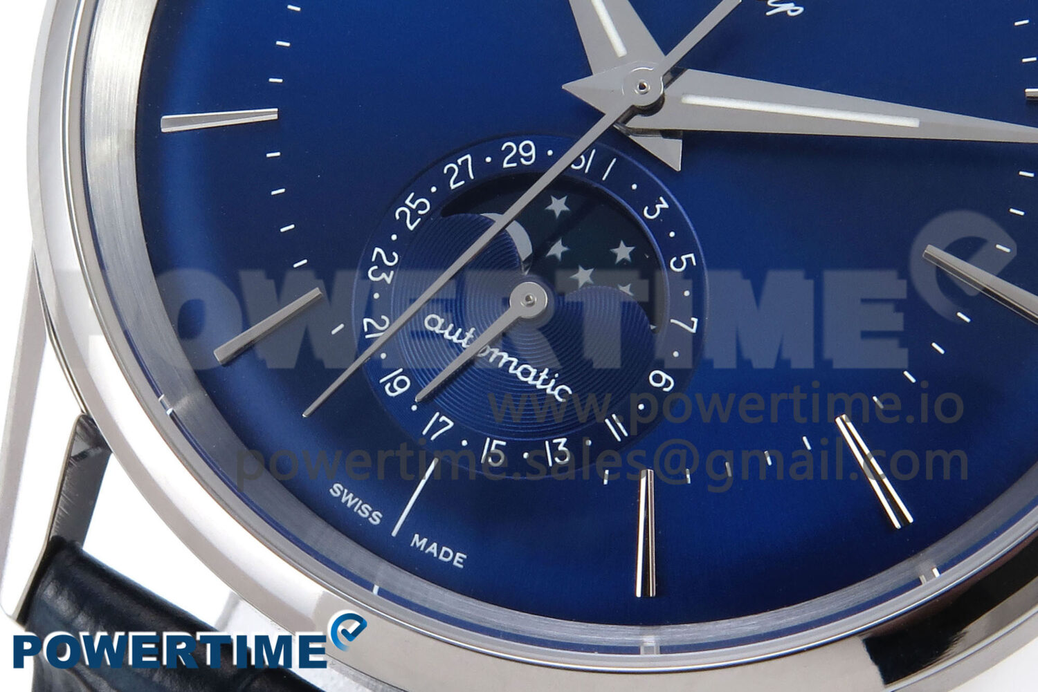 Flagship Heritage Moonphase SS APSF 1:1 Best Edition Blue Dial on Blue Leather Strap A2892 - Image 5