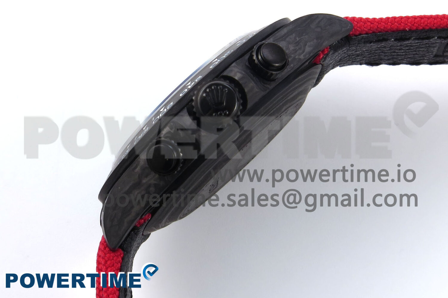 Daytona Diw 40mm N6F 1:1 Best Edition Gray Skeleton Dial Red Nylon Strap DD4801 - Image 6