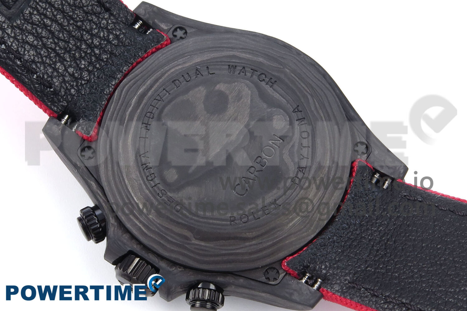Daytona Diw 40mm N6F 1:1 Best Edition Gray Skeleton Dial Red Nylon Strap DD4801 - Image 10