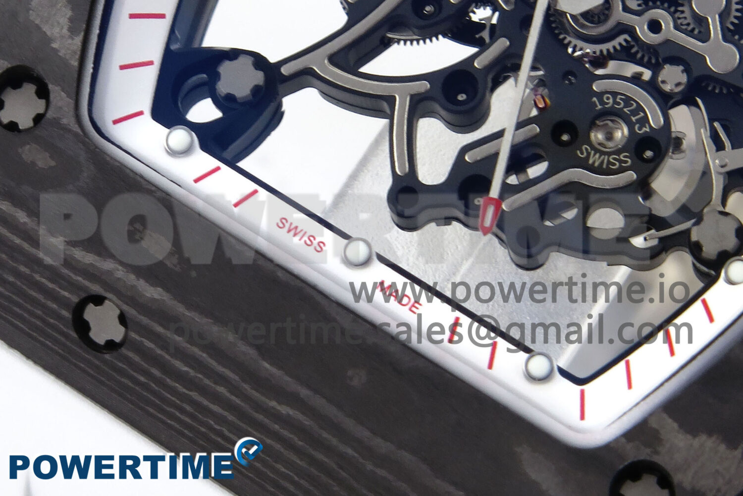 RM055 NTPT APSF 1:1 Best Edition White Bezel Red Crown on Rubber Strap RMUL2 Super Clone - Image 5