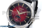 Flagship Heritage Moonphase SS APSF 1:1 Best Edition Red Dial on Black Leather Strap A2892 - Image 3