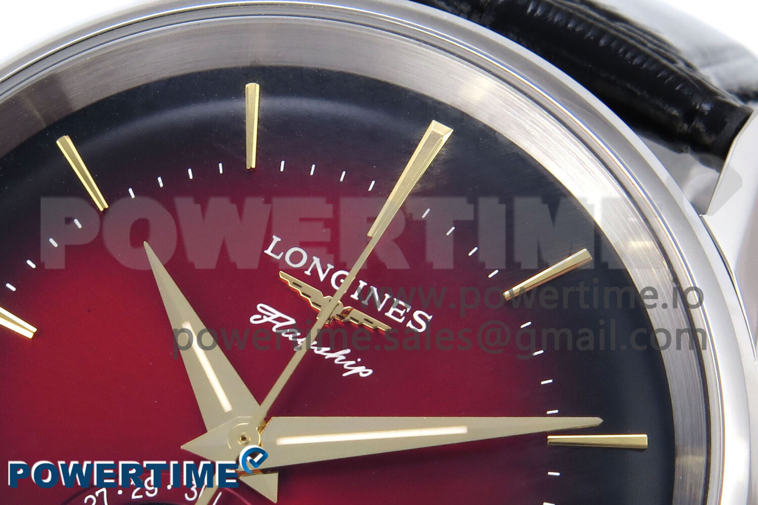 Flagship Heritage Moonphase SS APSF 1:1 Best Edition Red Dial on Black Leather Strap A2892 - Image 4