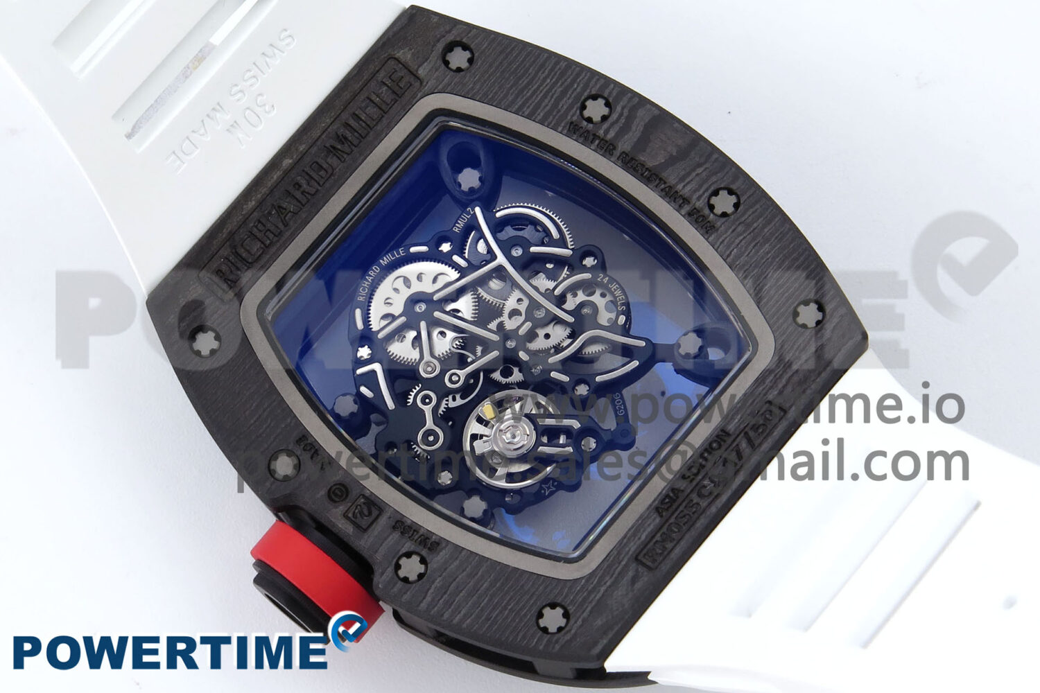 RM055 NTPT APSF 1:1 Best Edition White Bezel Red Crown on Rubber Strap RMUL2 Super Clone - Image 8