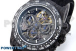 Daytona Diw 40mm N6F 1:1 Best Edition Gray Skeleton Dial Black Nylon Strap DD4801 - Image 3