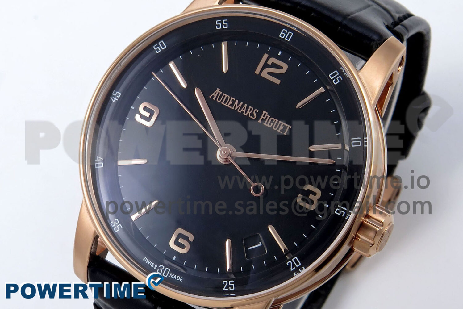 Code 11.59 RG 15210 APSF 1:1 Best Edition Black Dial on Black Leather Strap SA4302 Super Clone - Image 3