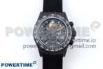 Daytona Diw 40mm N6F 1:1 Best Edition Gray Skeleton Dial Black Nylon Strap DD4801