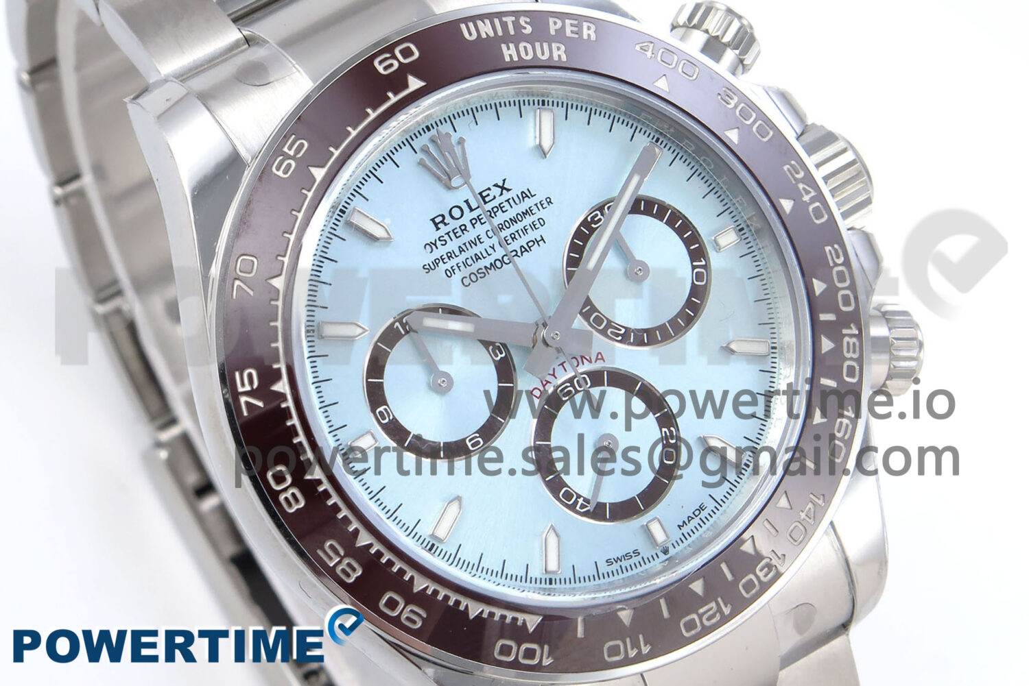 Daytona 126506 VSF 40mm SS 1:1 Best Edition Ice Blue Stick Dial on SS Bracelet SA4131 Super Clone - Image 2