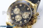 Daytona 126518 YG Clean 1:1 Best Edition 904L Black/YG Diamond Dial on Oysterflex Rubber Strap SH4131 - Image 3