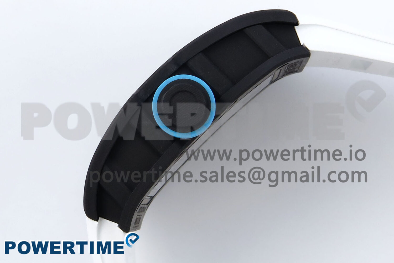 RM055 NTPT APSF 1:1 Best Edition White Bezel Blue Crown on Rubber Strap RMUL2 Super Clon - Image 6