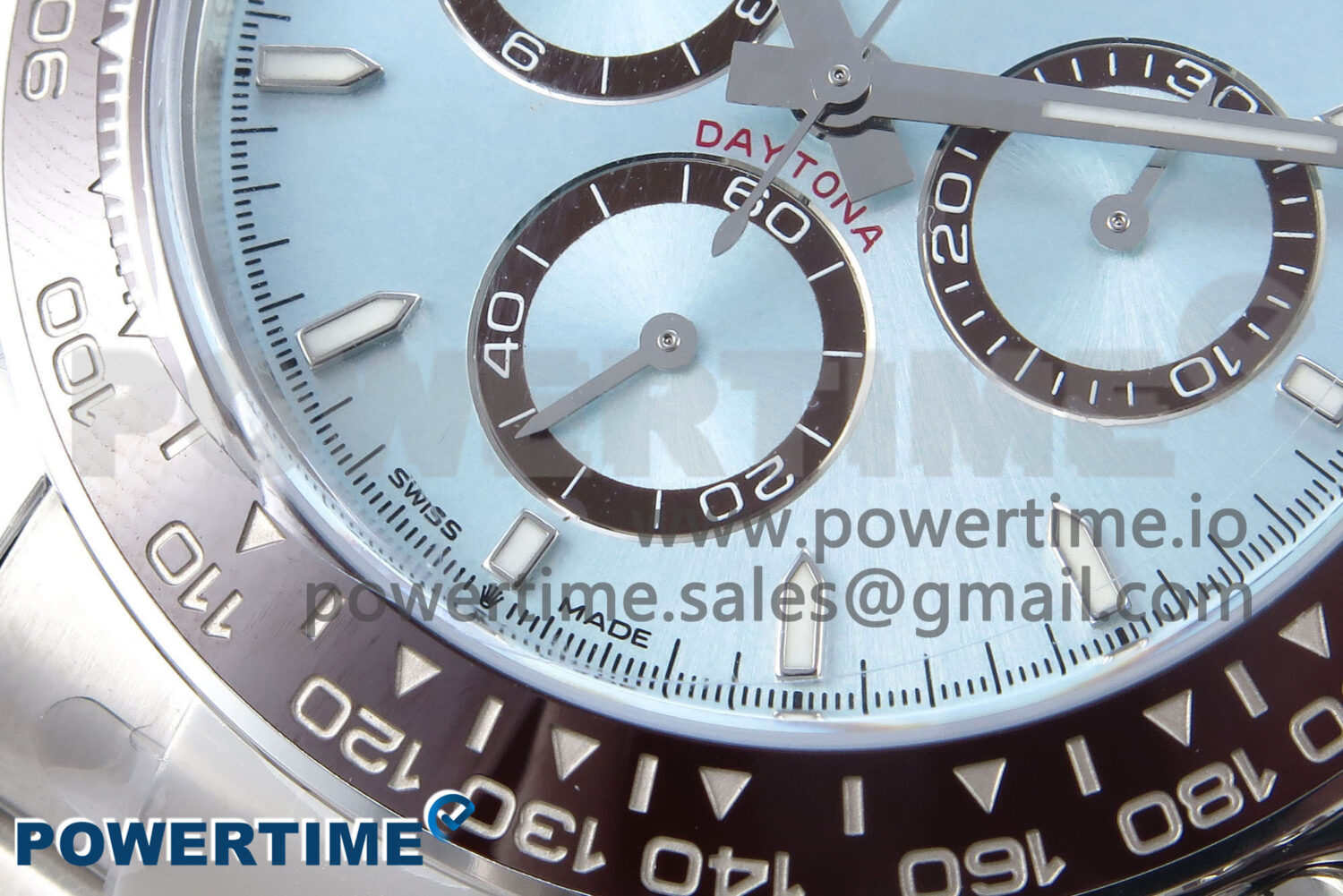 Daytona 126506 VSF 40mm SS 1:1 Best Edition Ice Blue Stick Dial on SS Bracelet SA4131 Super Clone - Image 5