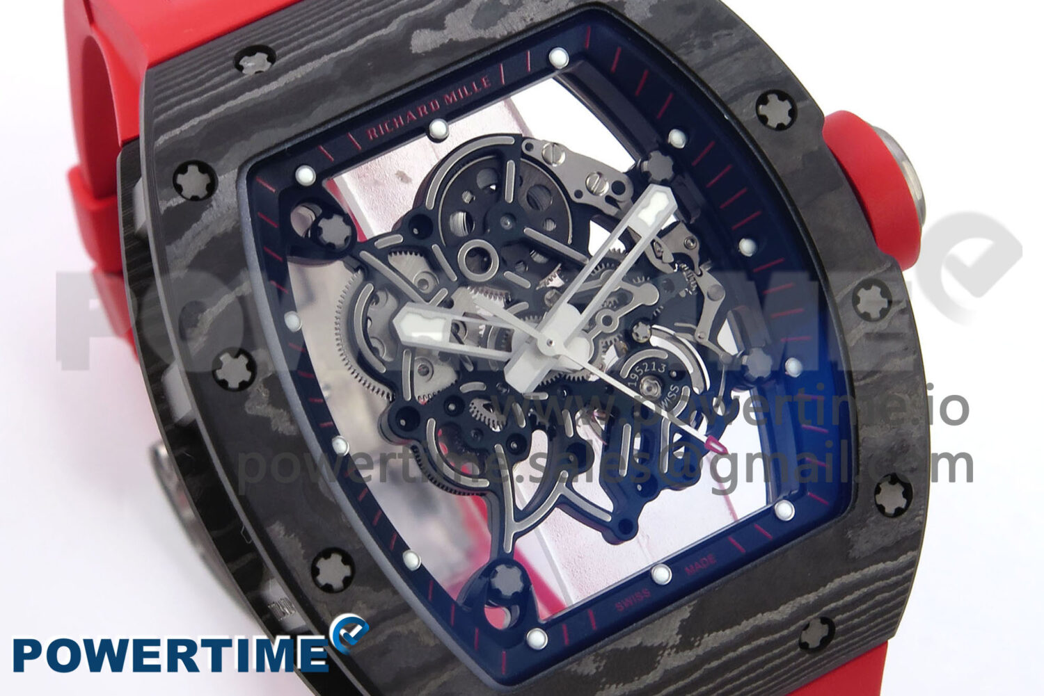 RM055 NTPT APSF 1:1 Best Edition Black Bezel Red Crown on Rubber Strap RMUL2 Super Clone - Image 2
