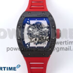 RM055 NTPT APSF 1:1 Best Edition Black Bezel Red Crown on Rubber Strap RMUL2 Super Clone