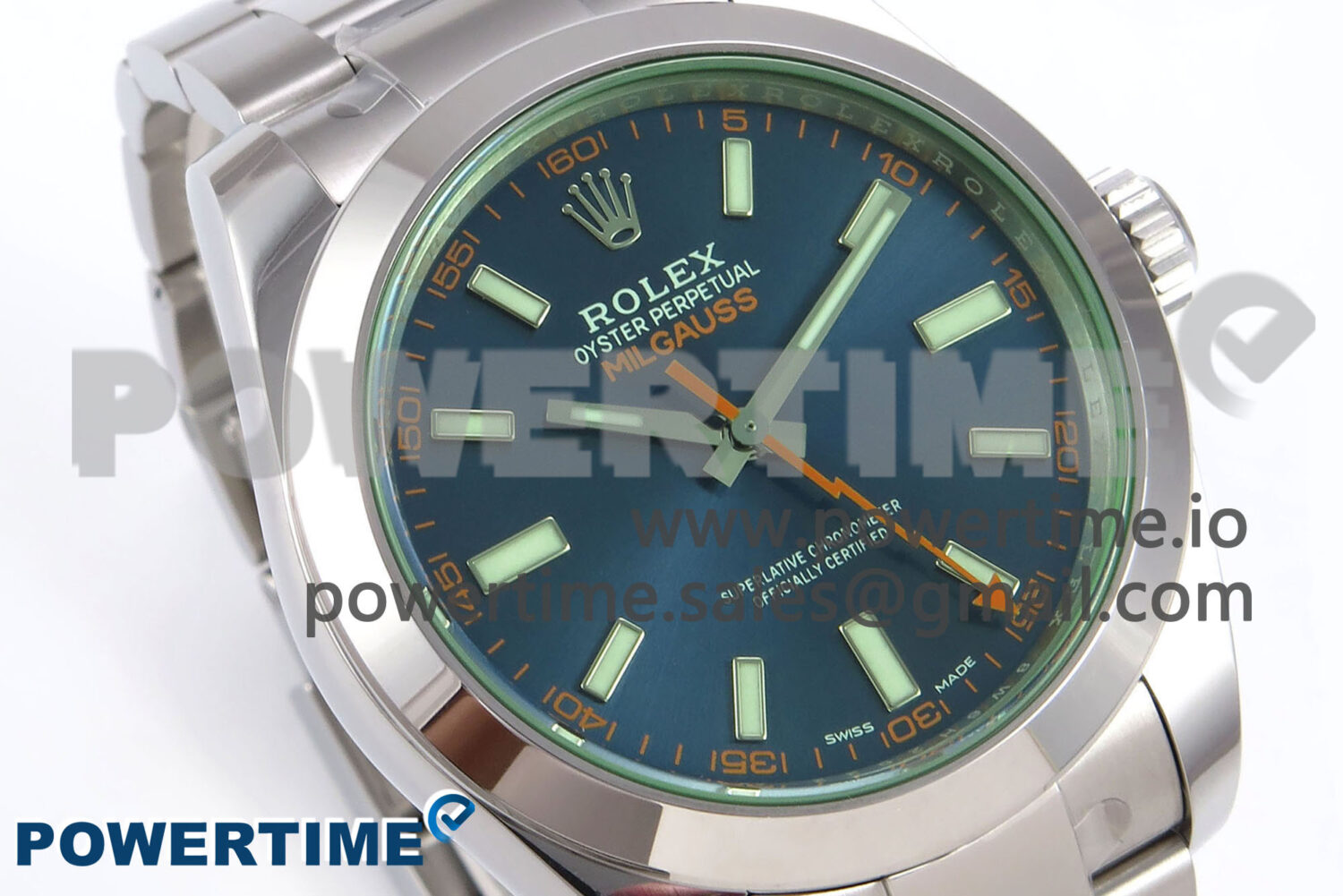 Milgauss 116400GV VSF 1:1 Best Edition 904L Steel Blue Dial on SS Bracelet VS3131 - Image 2