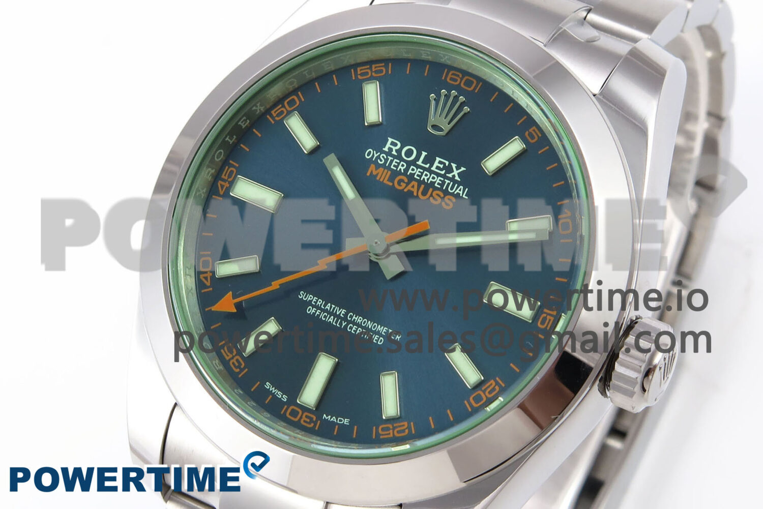 Milgauss 116400GV VSF 1:1 Best Edition 904L Steel Blue Dial on SS Bracelet VS3131 - Image 3
