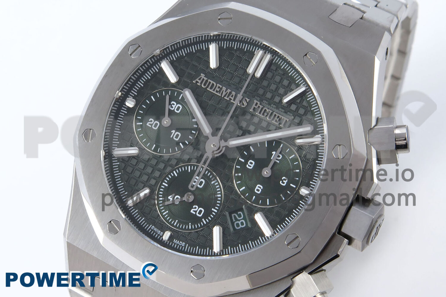 Royal Oak Chrono 26240ST SS BF Best Edition Green Dial on SS Bracelet SH7750 - Image 3