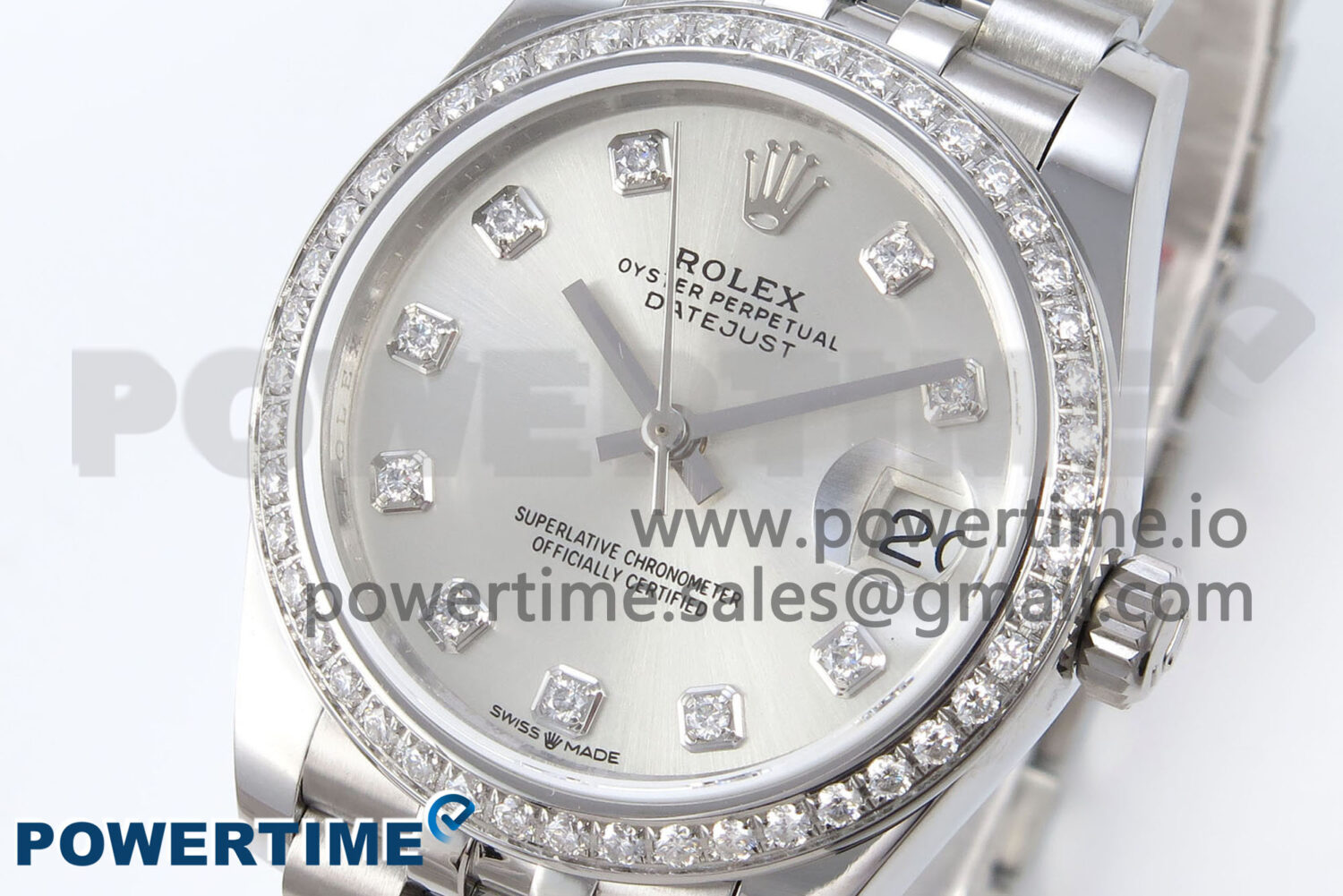 DateJust 31 278384RBR ARF 1:1 Best Edition 904L Steel Silver Diamonds Dial on SS Jubilee Bracelet HZ2236 - Image 3