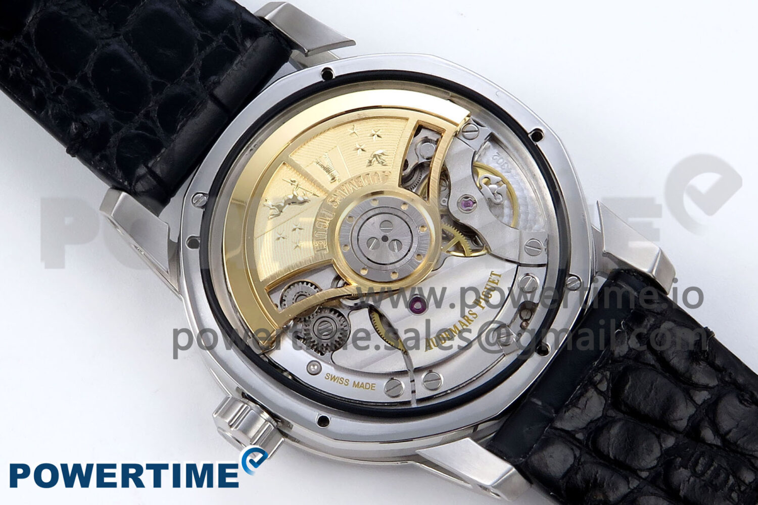 Code 11.59 SS 15210 APSF 1:1 Best Edition Black Dial on Black Leather Strap SA4302 Super Clone - Image 12