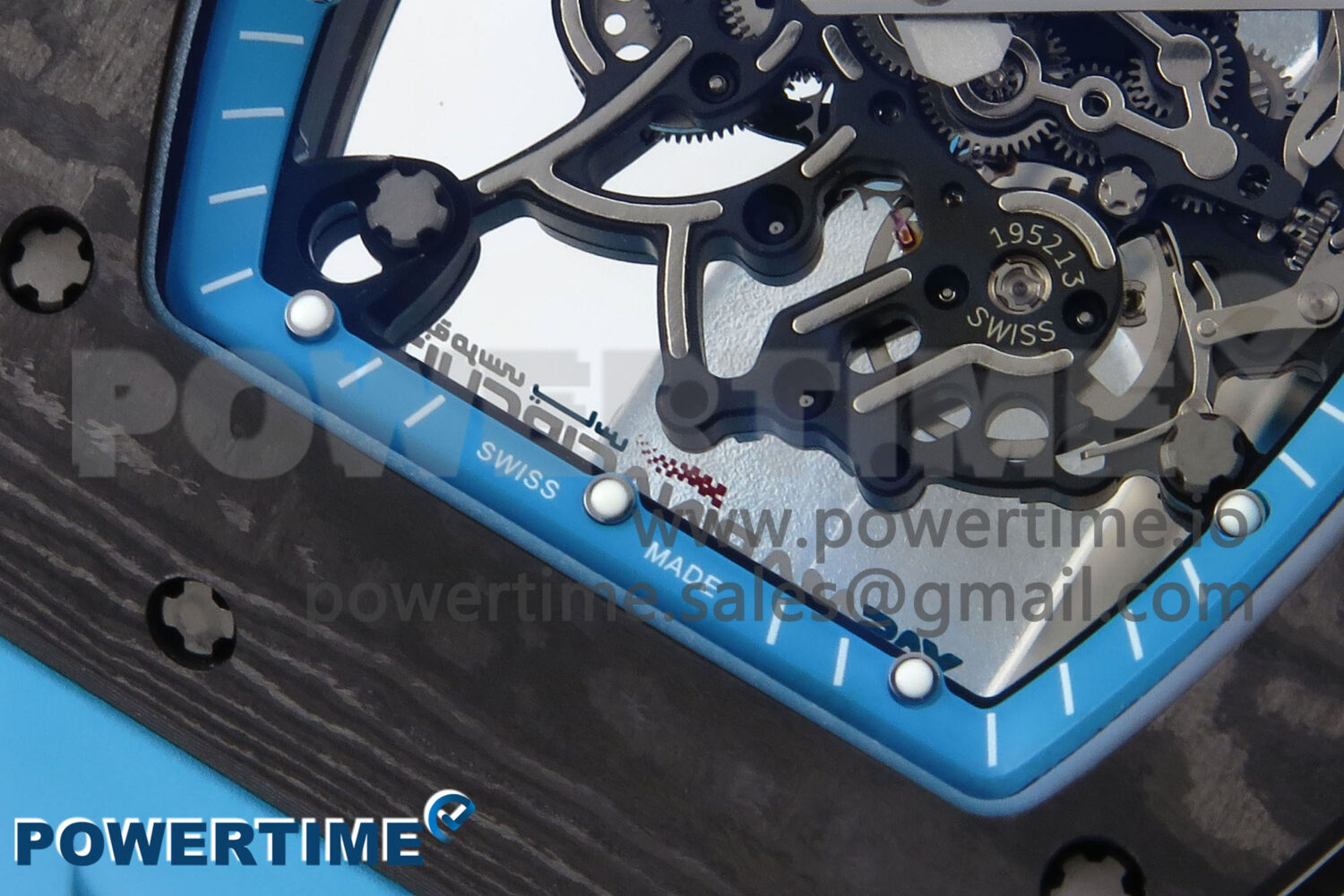 RM055 NTPT APSF 1:1 Best Edition Blue Bezel Blue Crown on Rubber Strap RMUL2 Super Clone - Image 5