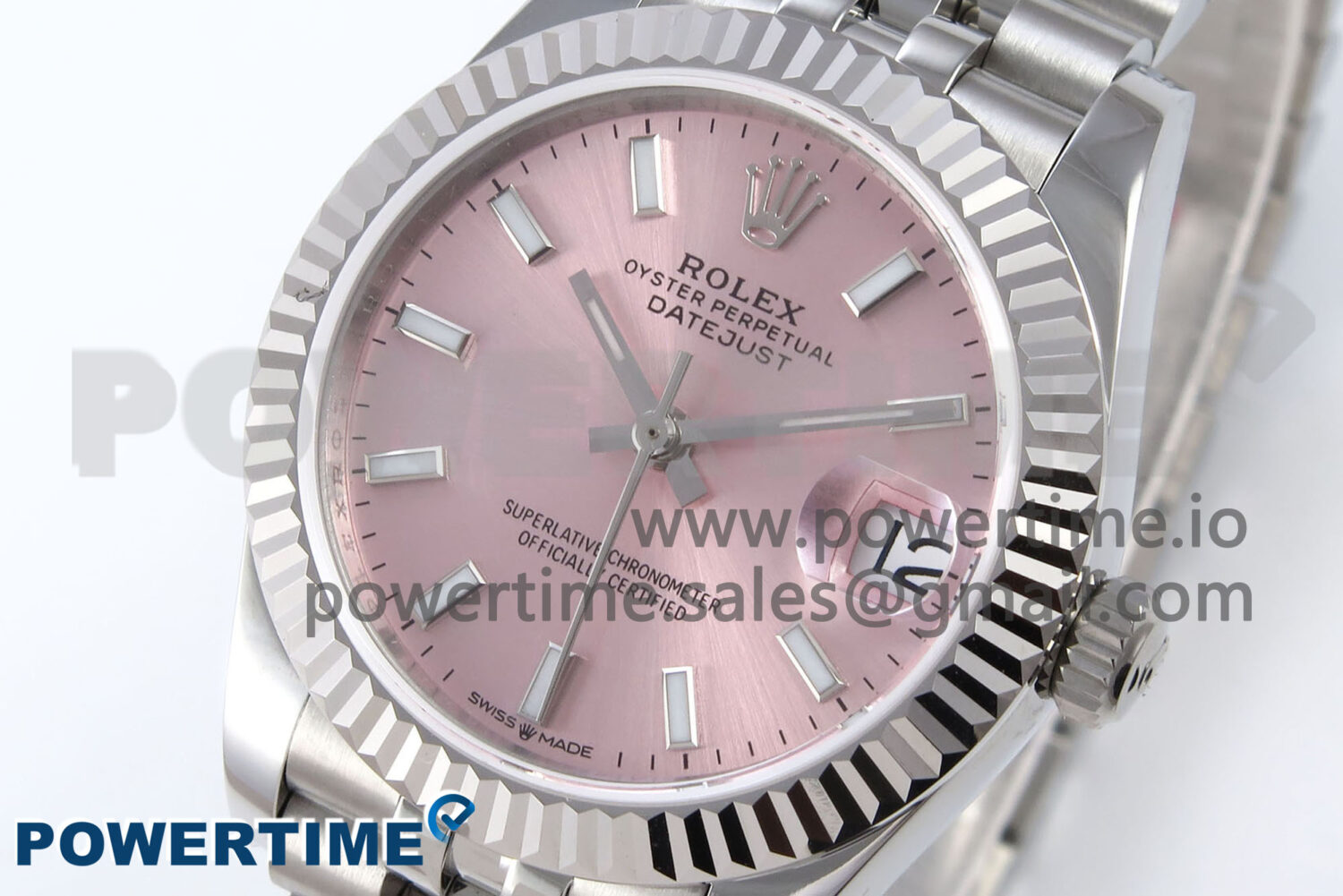 DateJust 31 278274 ARF 1:1 Best Edition 904L Steel Pink Stick Dial on SS Jubilee Bracelet HZ2236 - Image 3