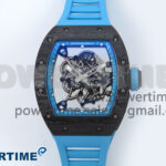RM055 NTPT APSF 1:1 Best Edition Blue Bezel Blue Crown on Rubber Strap RMUL2 Super Clone