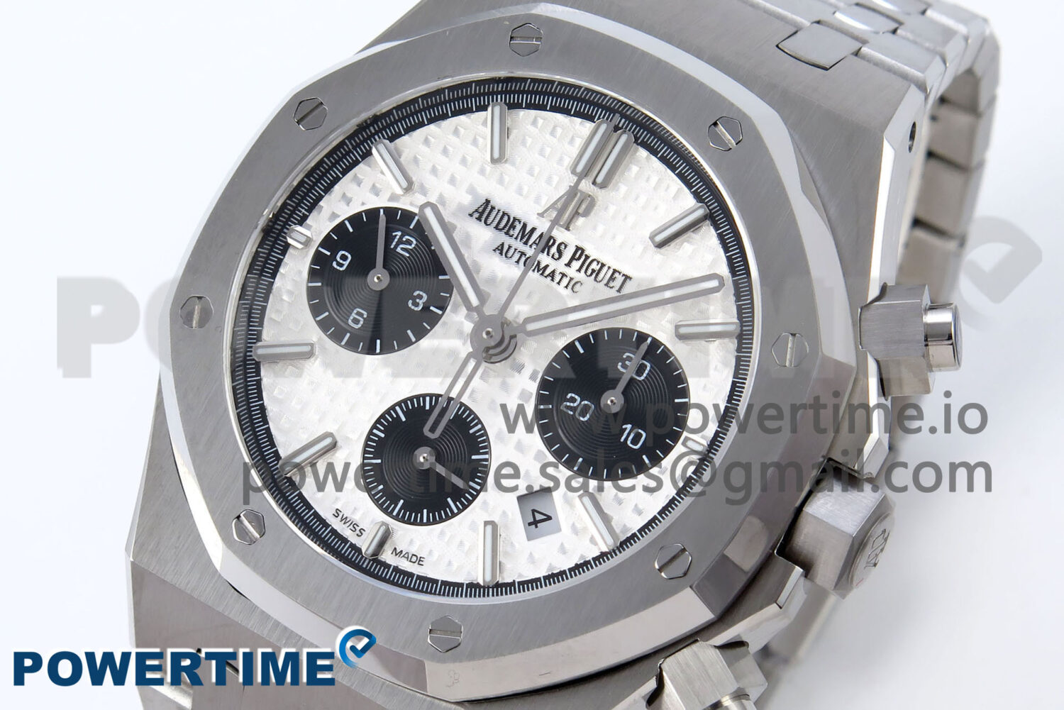 Royal Oak Chrono 26240ST SS BF Best Edition White/Black Dial on SS Bracelet SH7750 - Image 3