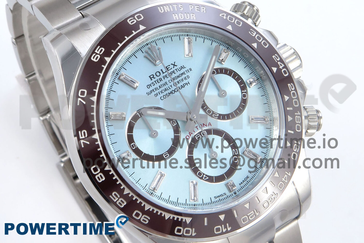 Daytona 126506 VSF 40mm SS 1:1 Best Edition Ice Blue Stick Dial on SS Bracelet SA4131 Super Clone - Image 2