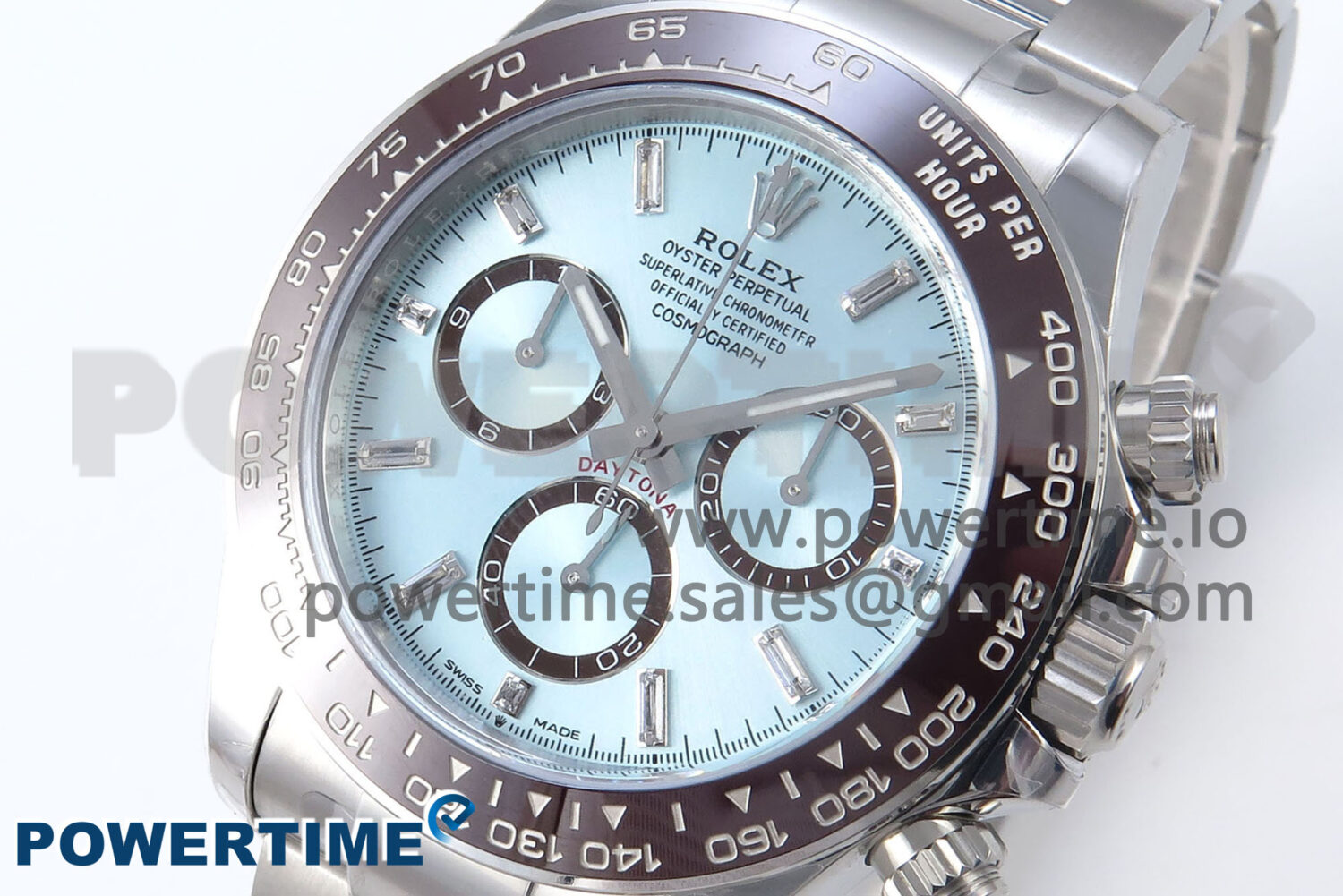 Daytona 126506 VSF 40mm SS 1:1 Best Edition Ice Blue Stick Dial on SS Bracelet SA4131 Super Clone - Image 3