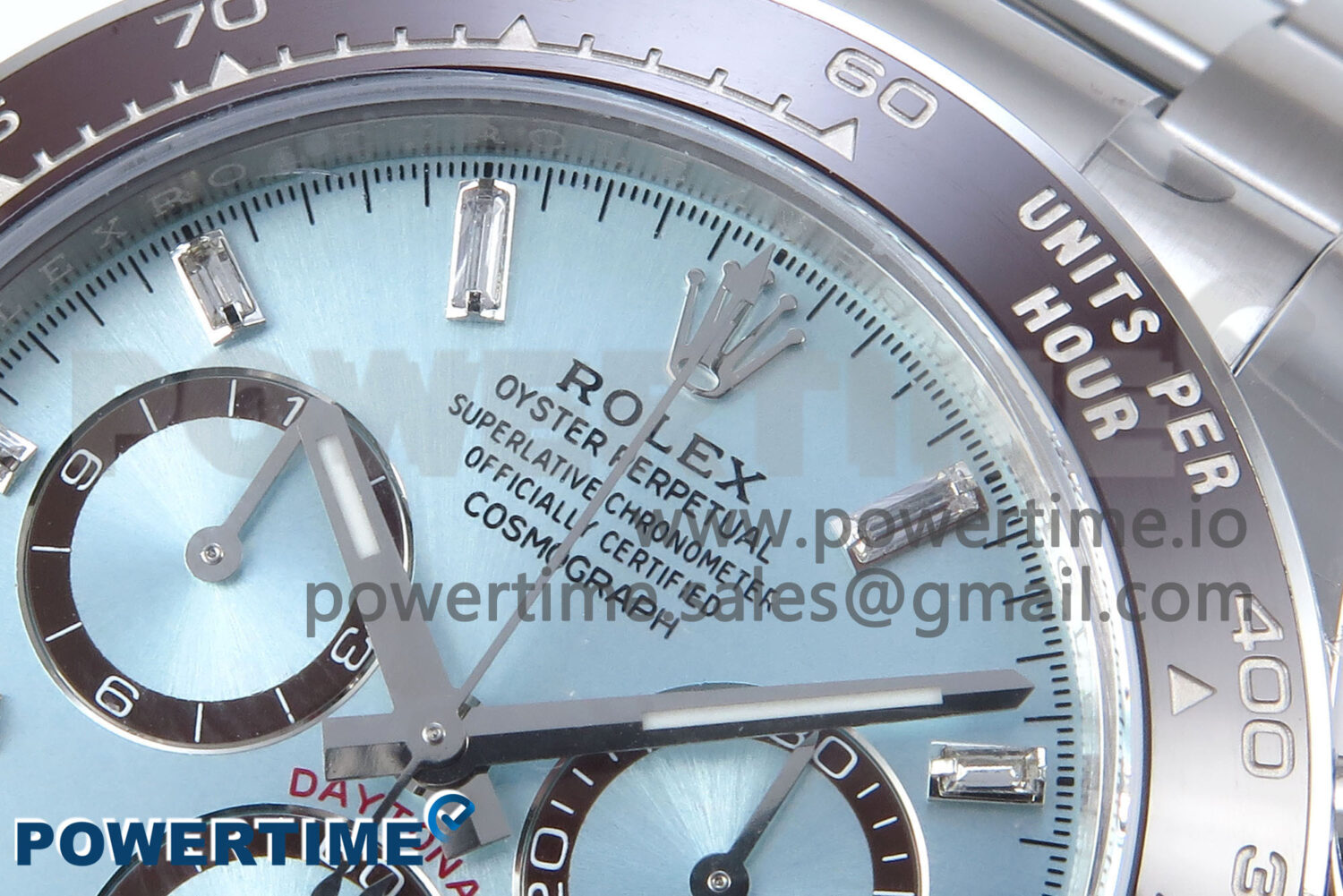 Daytona 126506 VSF 40mm SS 1:1 Best Edition Ice Blue Stick Dial on SS Bracelet SA4131 Super Clone - Image 4