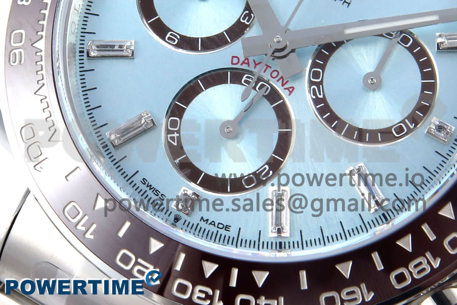 Daytona 126506 VSF 40mm SS 1:1 Best Edition Ice Blue Stick Dial on SS Bracelet SA4131 Super Clone - Image 5