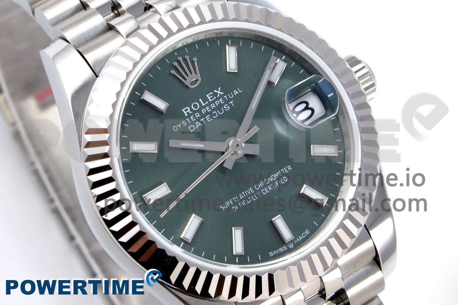 DateJust 31 278274 ARF 1:1 Best Edition 904L Steel Green Stick Dial on SS Jubilee Bracelet HZ2236 - Image 2