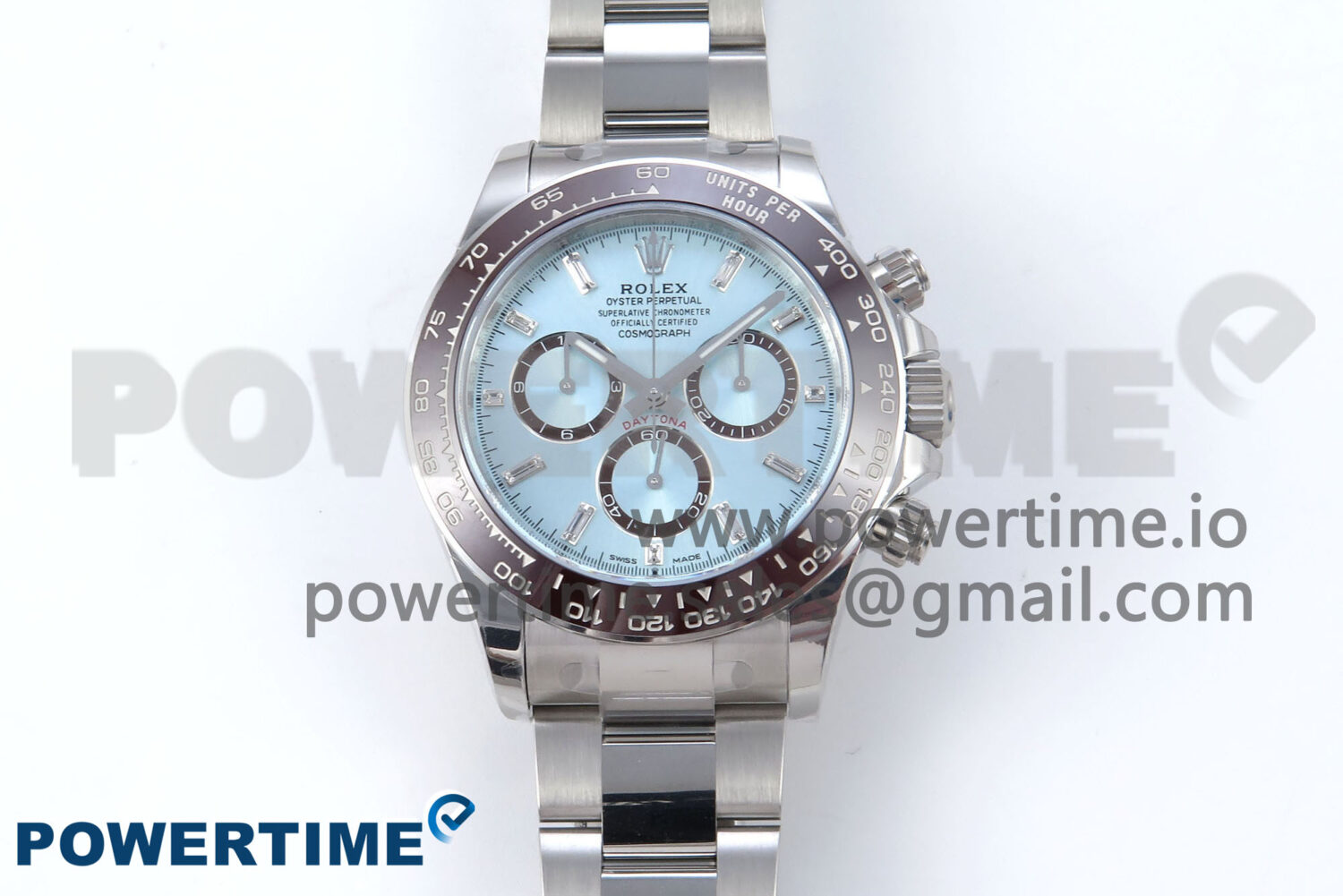 Daytona 126506 VSF 40mm SS 1:1 Best Edition Ice Blue Stick Dial on SS Bracelet SA4131 Super Clone - Image 1
