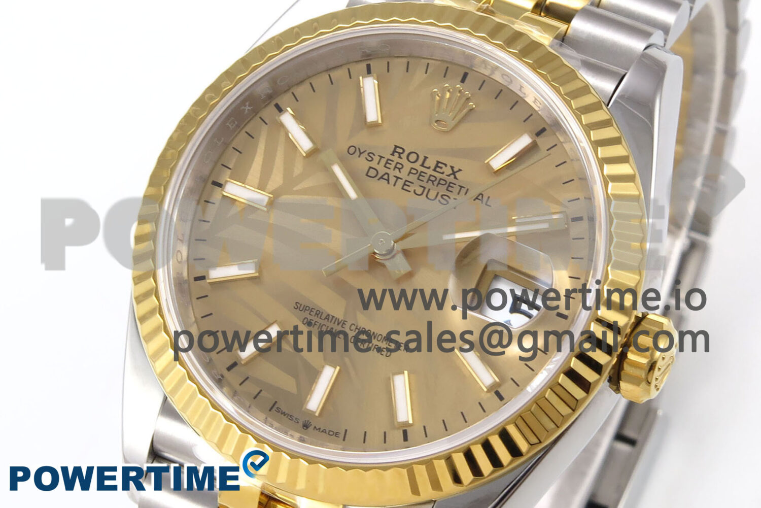 DateJust 36 SS/YG 126233 VSF 1:1 Best Edition 904L Steel YG Leaf Dial on Jubilee Bracelet VS3235 - Image 3