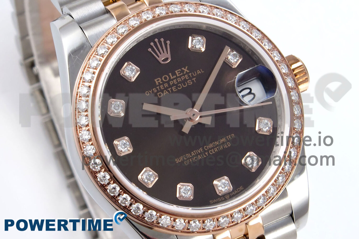 DateJust 31 278381RBR ARF 1:1 Best Edition 904L Steel Brown Diamonds Dial on SS/RG Jubilee Bracelet HZ2236 - Image 2