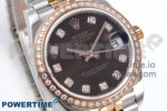 DateJust 31 278381RBR ARF 1:1 Best Edition 904L Steel Brown Diamonds Dial on SS/RG Jubilee Bracelet HZ2236 - Image 2