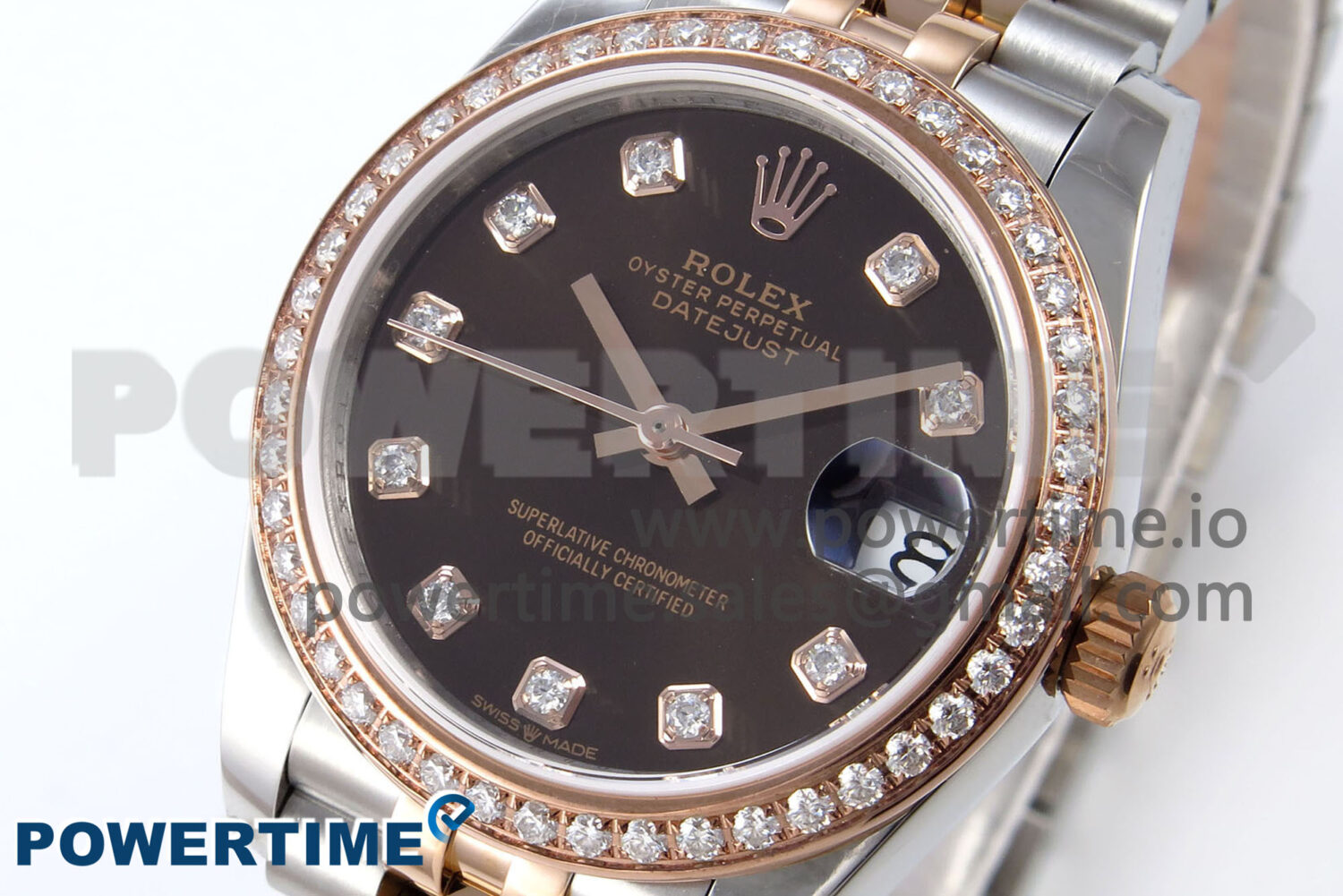 DateJust 31 278381RBR ARF 1:1 Best Edition 904L Steel Brown Diamonds Dial on SS/RG Jubilee Bracelet HZ2236 - Image 3
