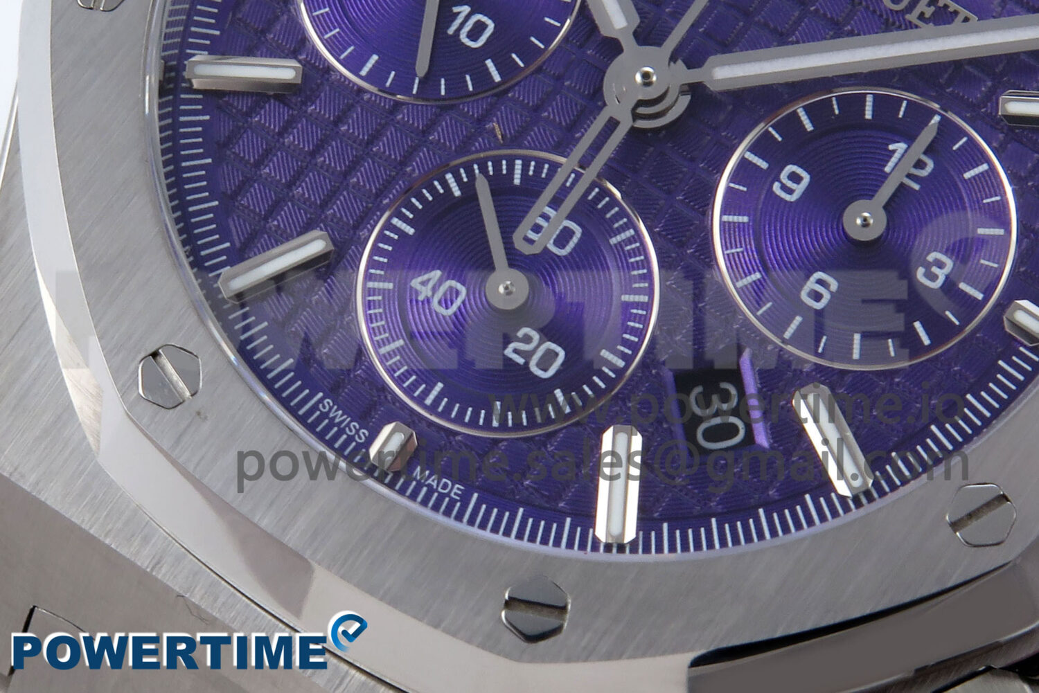 Royal Oak Chrono 26240ST SS BF Best Edition Purple Dial on SS Bracelet SH7750 - Image 5