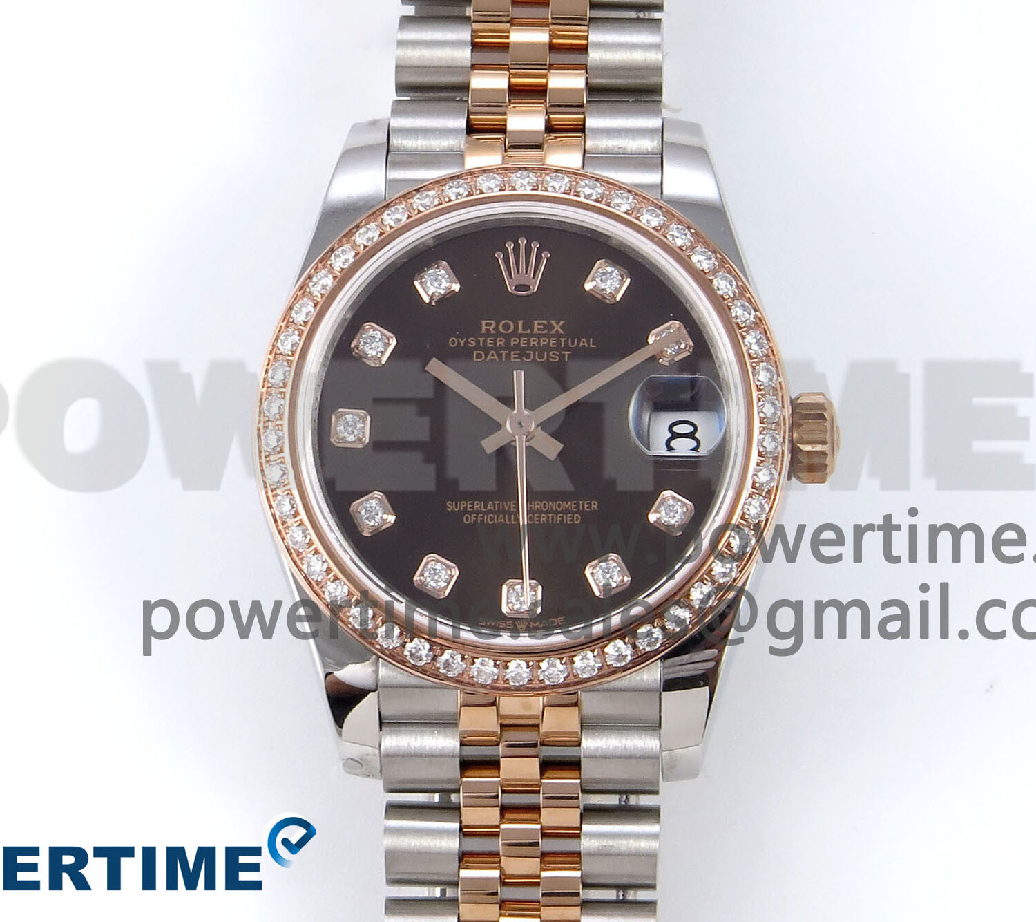 DateJust 31 278381RBR ARF 1:1 Best Edition 904L Steel Brown Diamonds Dial on SS/RG Jubilee Bracelet HZ2236