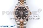 DateJust 31 278381RBR ARF 1:1 Best Edition 904L Steel Brown Diamonds Dial on SS/RG Jubilee Bracelet HZ2236