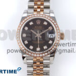 DateJust 31 278381RBR ARF 1:1 Best Edition 904L Steel Brown Diamonds Dial on SS/RG Jubilee Bracelet HZ2236